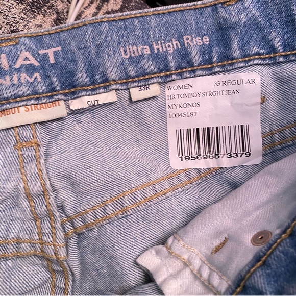 NWT Ariat jeans Mykonos ultra high rise Tom boy distressed jeans 33 reg - Picture 13 of 16